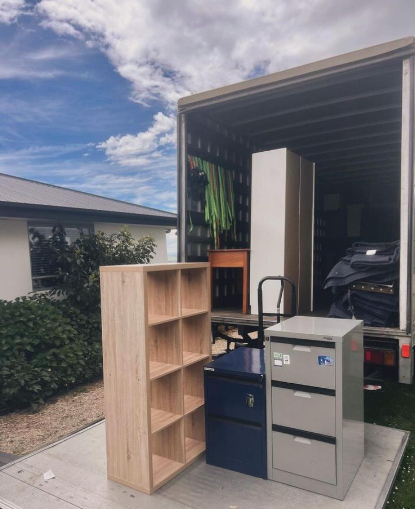 Moving truc being loaded